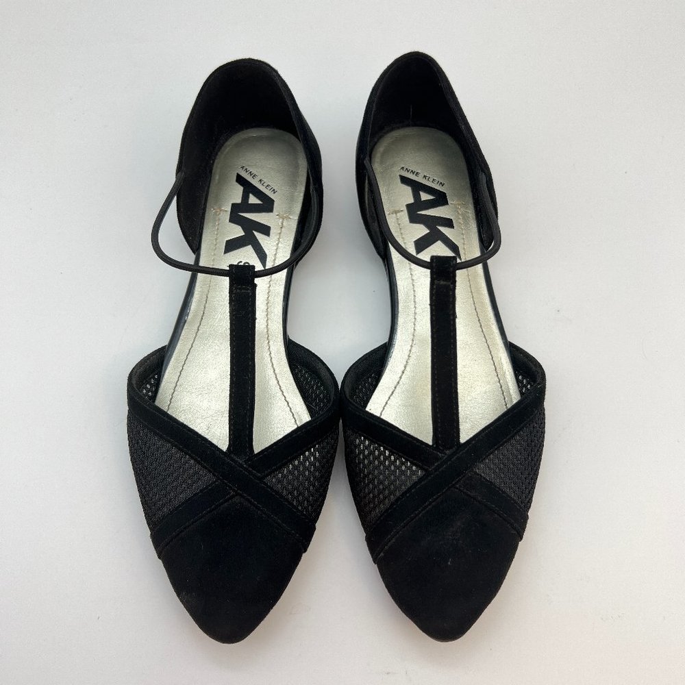 Anne Klein Sport Flats Shoes Sz 6.5 M Slip On Suede-like Excellent Condition